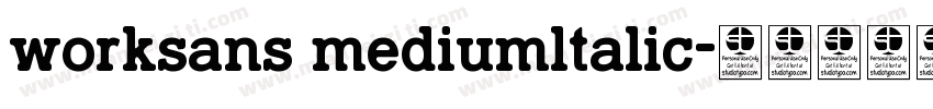 worksans mediumltalic字体转换